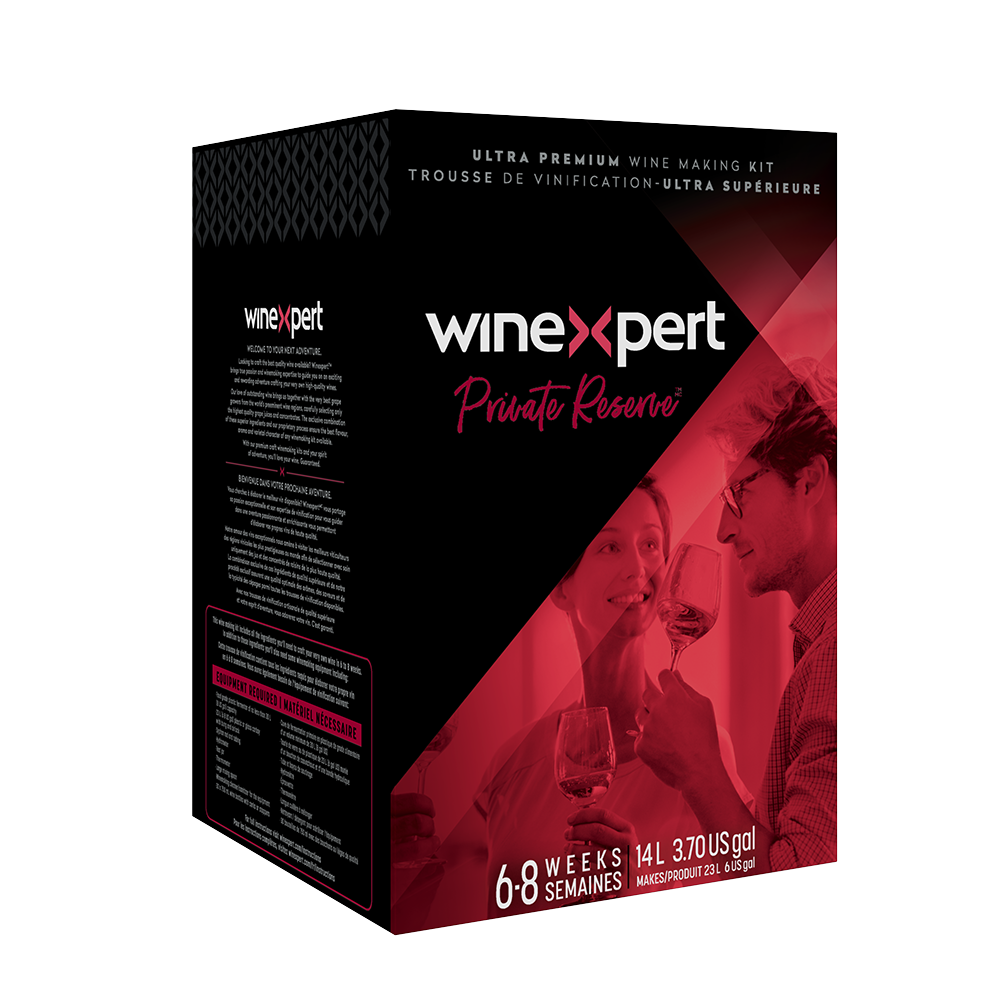 Kit de vin ultra premium Winexpert Private Reserve – disponible chez Benvin, centre de vinification à Lasalle, Montréal pour fabriquer des vins maison de qualité supérieure sur place ou à domicile