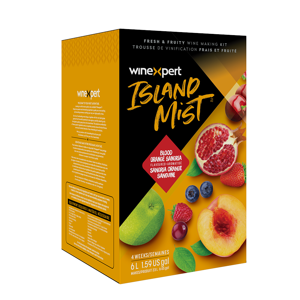 Kit de vin Island Mist – disponible chez Benvin, centre de vinification à Lasalle, Montréal pour fabriquer des vins maison fruités et rafraîchissants sur place ou à domicile